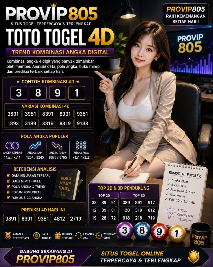 PROVIP805 Mengulas Toto Togel 4D dan Tren Angka