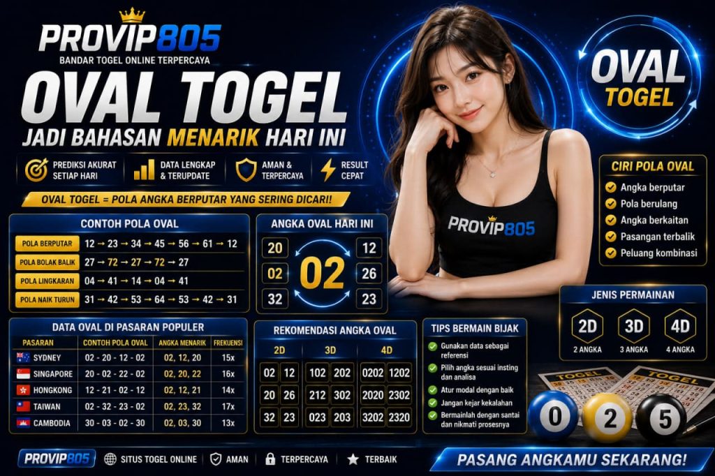 Oval Togel PROVIP805 Jadi Bahasan Menarik Hari Ini