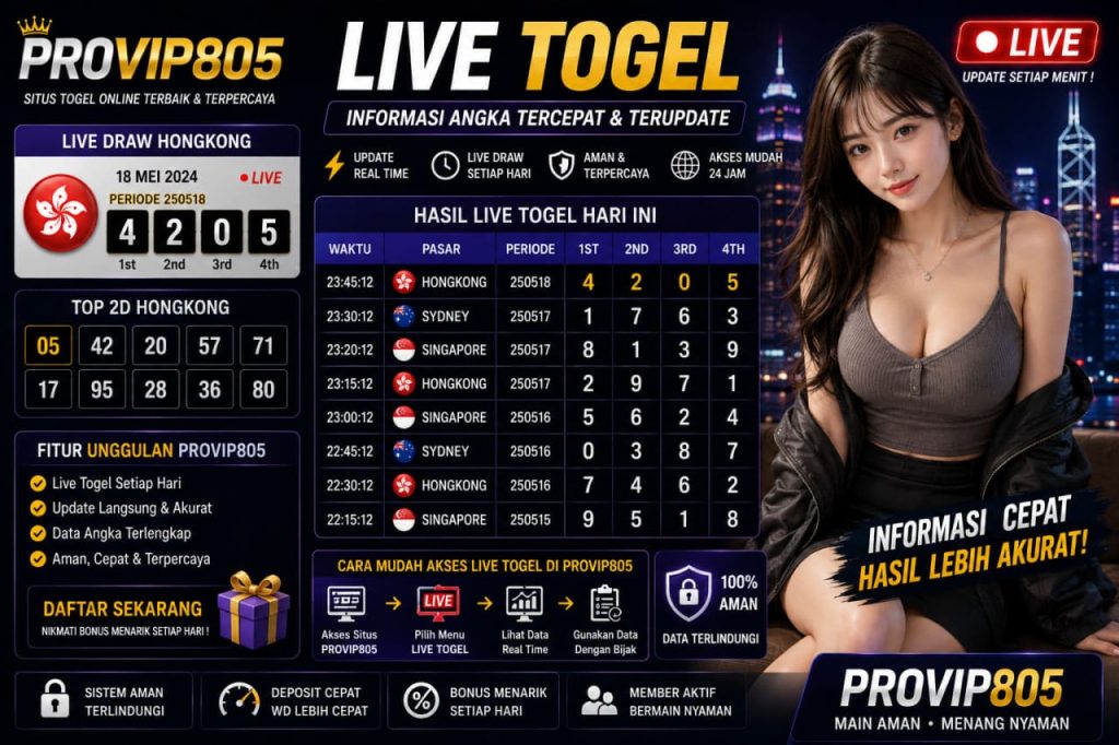 Live Togel Jadi Informasi Cepat di PROVIP805