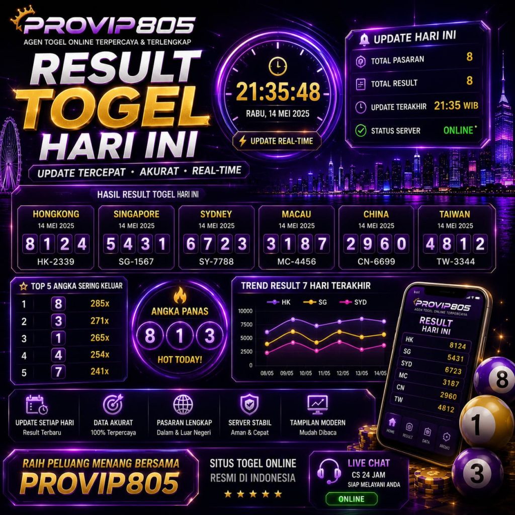 Result Togel Hari Ini Jadi Info Populer PROVIP805